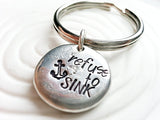Refuse to Sink | Pebble Keychain