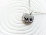 Mother's Necklace | Name and Birthstone Pebble