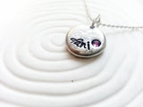 Mother's Necklace | Name and Birthstone Pebble