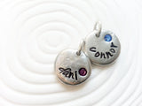 Birthstone Name Charm | Pebble Collection