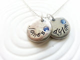 Birthstone Name Necklace | Mother's Necklace