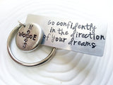 Go Confidently In The Direction Of Your Dreams | Motivational Keychain | Thoreau Quote