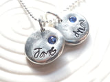 Birthstone Pebble Necklace | Child's Name Necklace | Mother's Jewelry