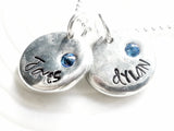 Birthstone Pebble Necklace | Child's Name Necklace | Mother's Jewelry