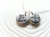 Life is a Journey | Compass Necklace | Inspirational Message