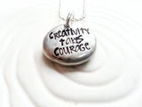 Creativity Takes Courage Necklace | Matisse Quote | Inspirational Message Jewelry