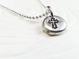 Cross Necklace | Crucifix Jewelry | Pebble Necklace