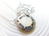 Storms Make Trees Take Deeper Roots | Dolly Parton Quote | Inspirational Message Necklace