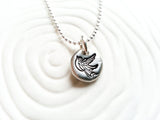 Tattoo Sparrow Necklace | Pebble Jewelry