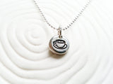 Latte Necklace | Coffee Cup Necklace | Pebble Necklace