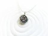 Maltese Cross Necklace - Hand Stamped, Personalized Steampunk - Cross Necklace