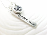 Refuse to Sink | Pebble and Flag Necklace