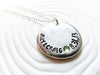 Name and Date Necklace | Birthstone Pebble Necklace