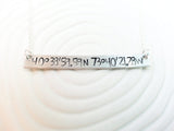Latitude Longitude Bar Necklace | Personalized Coordinates Necklace