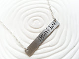 Graffit Text Bar Necklace | Personalized Bar Necklace