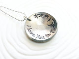 I Love You To The Moon & Back Necklace | Button Necklace