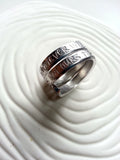 Secret Message Ring - Hand Stamped Personalized Message Ring - Engraved Message - One Piece Stacked Look Message Ring