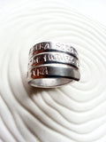 Secret Message Ring | Stacked Look Ring