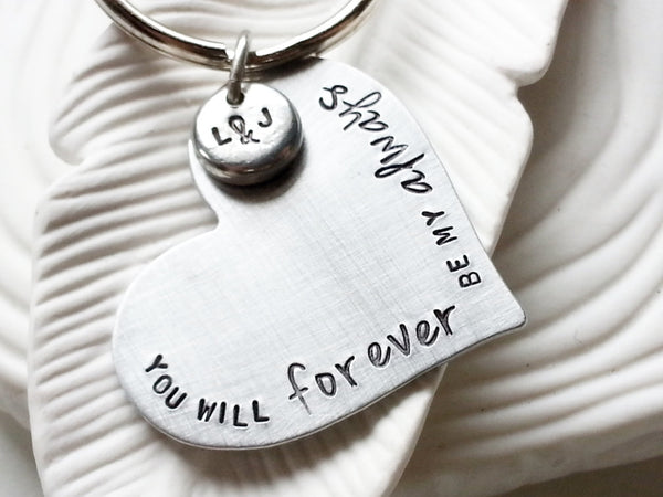 Heart shaped keychain deals personalized