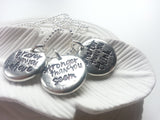 Braver Than You Believe - Stronger Than You Seem - Smarter Than You Think Pebble Necklace