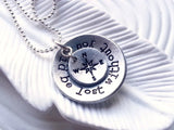 I'd Be Lost Without You - Personalized, Hand Stamped Compass Necklace - Couple's Necklace- Valentine's Day Gift - Gift for Her