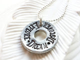 Explore. Dream. Discover | Mark Twain Quote | Inspirational Message Jewelry
