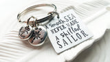 A Smooth Sea Never Made a Skilled Sailor Keychain | Inspirational Message