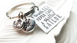 A Smooth Sea Never Made a Skilled Sailor Keychain | Inspirational Message