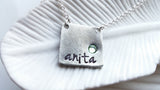 Square Bar | Birthstone Name Necklace
