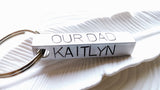 4 Sided Bar Keychain | Your Text
