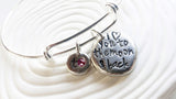 I Love You To the Moon & Back | Adjustable Bangle Bracelet | Pebble Charm Bracelet