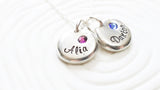 Birthstone Pebble Necklace | Pewter or Fine Silver Option