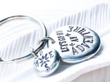 Let's Go On An Adventure | Compass Keychain | Pebble Keychain