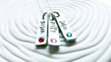Birthstone Tag Necklace | Mother's Jewelry