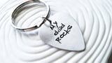 My Dad Rocks | Guitar Pick Keychain