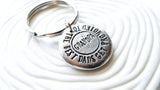 The Best Dads Get Promoted To Grandpa Keychain | Pebble Keychain