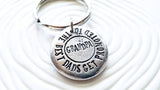 The Best Dads Get Promoted To Grandpa Keychain | Pebble Keychain
