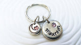 Personalized Mini Keychain | Birthstone Keychain