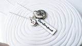 Wanderlust - Hand Stamped Personalized Necklace -Nautical Necklace -Traveler's Necklace - Anchor - Compass - Inspirational Jewelry