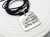 Not All Who Wander Are Lost Necklace | Modern Square Unisex Leather Necklace