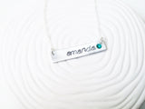 ID Bar Necklace with Birthstone | Name Necklace | Mother's Necklace