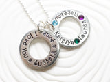 I Love You a Bushel & A Peck Necklace | Birthstone Name Necklace