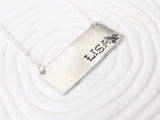 Tattoo Name Plate Necklace | Bar Necklace