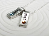 Fold Over Tag Necklace | Birthstone Name Necklace | Mother's Jewelry