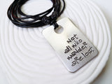 Not All Who Wander Are Lost Necklace | Unisex Adjustable Leather Necklace