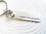 Start Somewhere | Compass Keychain