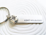 Start Somewhere | Compass Keychain