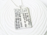 Literary Quote | Poetry Verse Necklace | Your Custom Text
