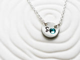 Itty Bitty Initial Necklace | Birthstone Initial