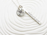 Itty Bitty Jewelry - Wanderlust Necklace - Compass Necklace - Dainty Hand Stamped Personalized Jewelry - Traveler's Necklace - Inspirational